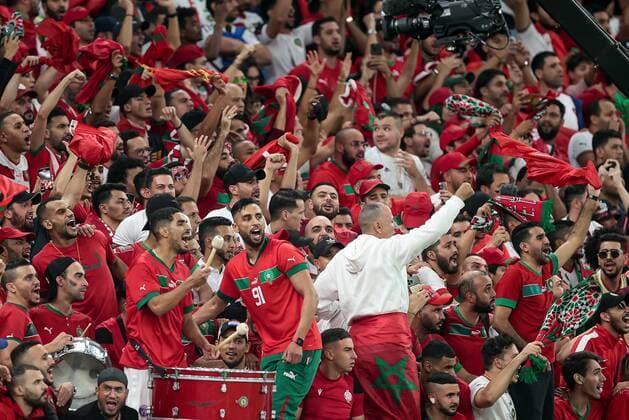 RECORD DATE NOT STATED December 10, 2022. - Doha, Qatar. - Al Thumama Stadium. FIFA World Cup, WM, Weltmeisterschaft, Fussball 2022. Round of 8. Portugal v Morocco. In photo: Morocco fans DmitryxGolubovich