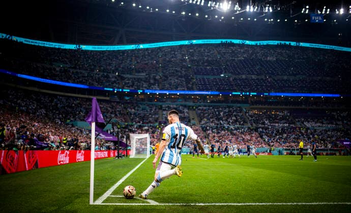 Doha, Qatar. 13th Dec, 2022. Lionel Messi (Arg) Argentina - Croatia Argentinien - Kroatien World Cup 2022 in Qatar 13.12.2022