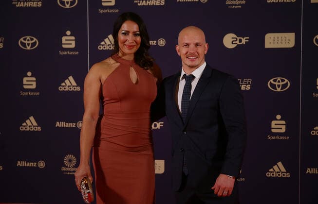 Baden-Baden , Sportler des Jahres 2022 , Fabian Hambüchen mit Frau Viktoria