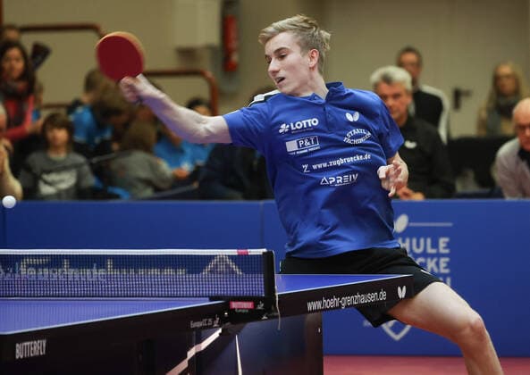 Maciej Kubik (Grenzau), TTC Zugbruecke Grenzau - PSV Borussia Duesseldorf,, 10. Spieltag, Tischtennis-Bundesliga-Herren, 18.12.2022, TTC Zugrbuecke Grenzau - PSV Borussia Duesseldorf,, 10. Spieltag, Tischtennis-Bundesliga-Herren, 18.12.2022, Foto: EIBNER Joerg Niebergall Hoehr-Grenzhausen