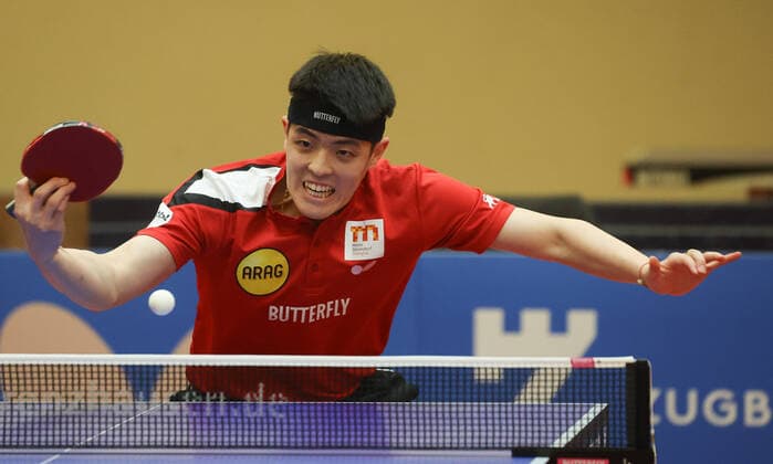 Spieler (Grenzau Duesseldorf ), TTC Zugrbuecke Grenzau - PSV Borussia Duesseldorf,, 10. Spieltag, Tischtennis-Bundesliga-Herren, 18.12.2022, TTC Zugrbuecke Grenzau - PSV Borussia Duesseldorf,, 10. Spieltag, Tischtennis-Bundesliga-Herren, 18.12.2022, Foto: EIBNER Joerg Niebergall Hoehr-Grenzhausen