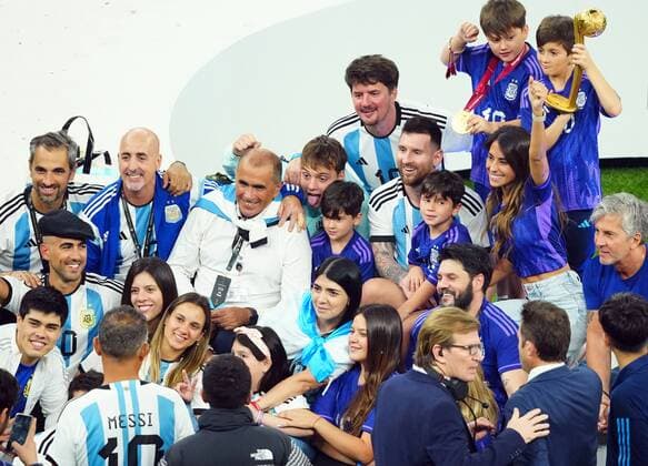 Mandatory Credit: Photo by Javier Garcia Shutterstock (13670815jv) Lionel Messi of Argentina poses for a photo with friends and family Argentina v France, FIFA World Cup, WM, Weltmeisterschaft, Fussball 2022, Final, Football, Lusail Stadium, Al Daayen, Qatar - 18 Dec 2022 Editorial Use Only Argentina v France, FIFA World Cup 2022, Final, Football, Lusail Stadium, Al Daayen, Qatar - 18 Dec 2022 Editorial Use Only  Copyright: xJavierxGarcia Shutterstockx 13670815jv