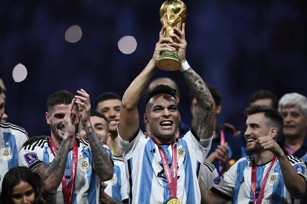 Foto Fabio Ferrari LaPresse - 18 Dicembre 2022 Lusail, Qatar - - Calcio - Qatar 2022 - Coppa del Mondo Fifa - Argentina vs Francia - Finale - Lusail Iconic Stadium - Nella foto: Lautaro Mart& xed;nez (Argentina) December 18, 2022 Lusail, Qatar - sport - Soccer - Qatar 2022- FIFA World Cup, WM, Weltmeisterschaft, Fussball - Argentina vs Francia - Final - Lusail Iconic Stadium In the pic: Lautaro Mart& xed;nez (Argentina)  Copyright: xFabioxFerrari LaPressex