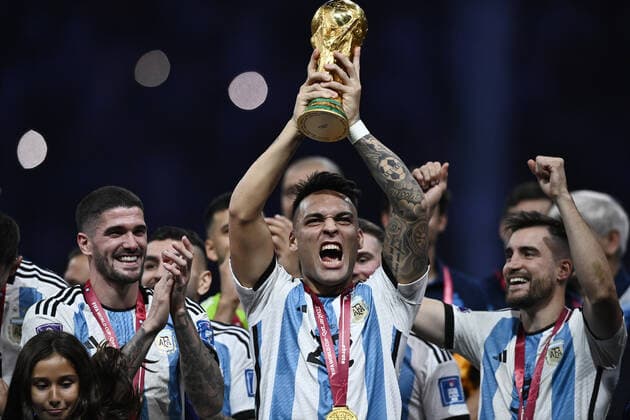Foto Fabio Ferrari LaPresse - 18 Dicembre 2022 Lusail, Qatar - - Calcio - Qatar 2022 - Coppa del Mondo Fifa - Argentina vs Francia - Finale - Lusail Iconic Stadium - Nella foto: Lautaro Mart& xed;nez (Argentina) December 18, 2022 Lusail, Qatar - sport - Soccer - Qatar 2022- FIFA World Cup, WM, Weltmeisterschaft, Fussball - Argentina vs Francia - Final - Lusail Iconic Stadium In the pic: Lautaro Mart& xed;nez (Argentina)  Copyright: xFabioxFerrari LaPressex