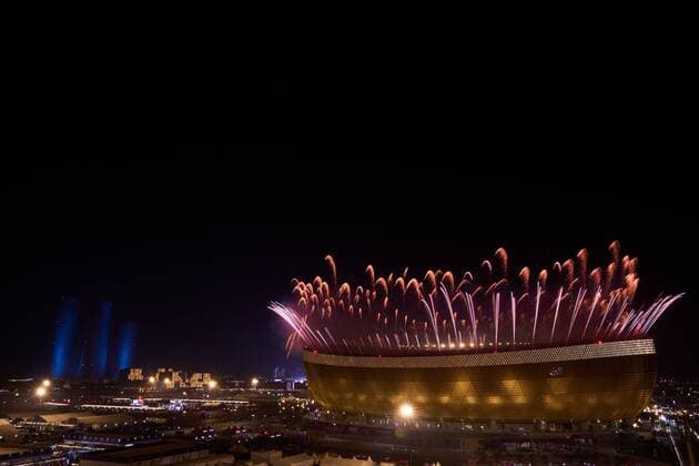 RECORD DATE NOT STATED FIFA World Cup, WM, Weltmeisterschaft, Fussball Qatar 2022 Argentina vs France Final Fireworks during the game Argentina vs France, corresponding to the great final of the FIFA World Cup Qatar 2022, at Lusail Stadium, Lusail, Doha, on December 18, 2022. <br><br> Pirotecnia durante el partido Argentina vs Francia, correspondiente a la gran final de la Copa Mundial de la FIFA Catar 2022, en el Estadio Lusail, Lusail, Doha, el 18 de Diciembre de 2022 LUSAIL DOHA QATAR  Copyright: xCristianxdexMarchenax 20221218_11842