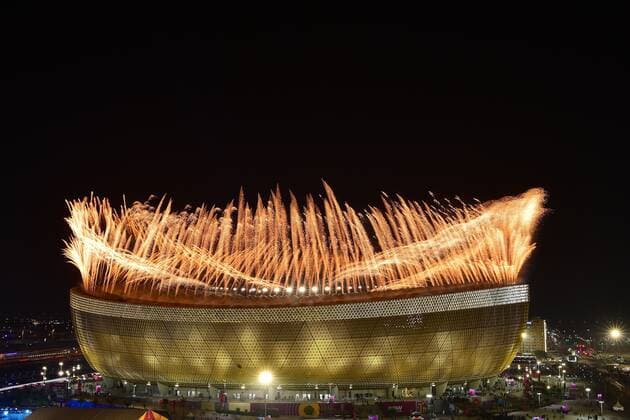 RECORD DATE NOT STATED FIFA World Cup, WM, Weltmeisterschaft, Fussball Qatar 2022 Argentina vs France Final Fireworks during the game Argentina vs France, corresponding to the great final of the FIFA World Cup Qatar 2022, at Lusail Stadium, Lusail, Doha, on December 18, 2022. <br><br> Pirotecnia durante el partido Argentina vs Francia, correspondiente a la gran final de la Copa Mundial de la FIFA Catar 2022, en el Estadio Lusail, Lusail, Doha, el 18 de Diciembre de 2022 LUSAIL DOHA QATAR  Copyright: xAdrianxMaciasx 20221218_11859