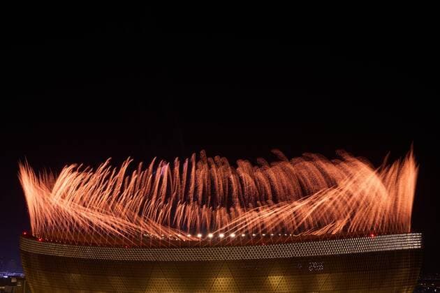 RECORD DATE NOT STATED FIFA World Cup, WM, Weltmeisterschaft, Fussball Qatar 2022 Argentina vs France Final Fireworks during the game Argentina vs France, corresponding to the great final of the FIFA World Cup Qatar 2022, at Lusail Stadium, Lusail, Doha, on December 18, 2022. <br><br> Pirotecnia durante el partido Argentina vs Francia, correspondiente a la gran final de la Copa Mundial de la FIFA Catar 2022, en el Estadio Lusail, Lusail, Doha, el 18 de Diciembre de 2022 LUSAIL DOHA QATAR  Copyright: xCristianxdexMarchenax 20221218_11872