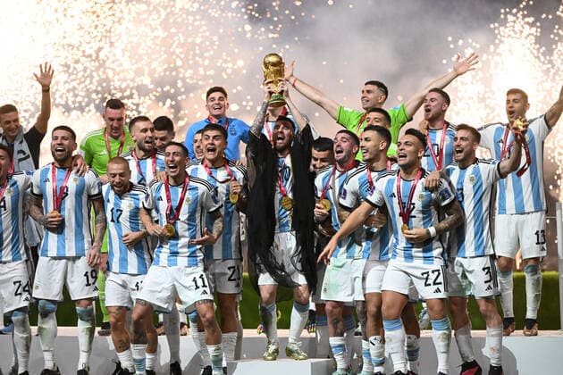 Fussball, Herren, Saison 2022 23, WM in Katar, Finale, Argentinien - Frankreich (2:2, 3:3 n. V, 4:2 i. E.) im Lusail Iconic Stadium in Lusail, v. l. , 18.12. 2022, Copyright: xMatthiasxKochx
