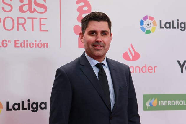 December 20, 2022, MADRID, MADRID, SPAIN: David Aganzo, president of AFE (Spanish Women s Soccer Association) poses for a photo during the 16th edition of the As Sports Awards at The Westin Palace on December 20, 2022 in Madrid, Spain. MADRID SPAIN - ZUMAa181 20221220_zaa_a181_002 Copyright: xIrinaxR.xHipolitox