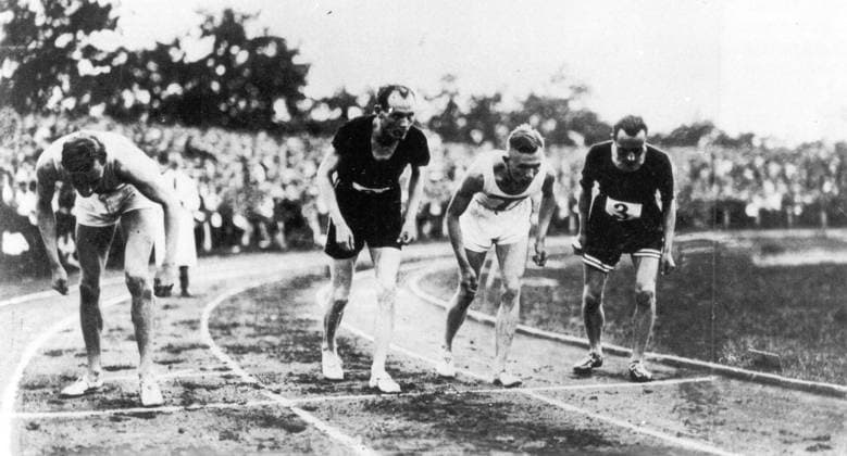 Paavo Nurmi (2nd from left) in the Olympic Games, Olympische Spiele, Olympia, OS 1924  Copyright: xTopFotox 0019185