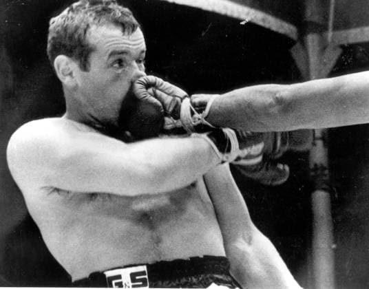 Floyd Patterson delivers a punch to Ingemar Johansson in their world heavyweight title in New York. 21st June 1960 United States  Copyright: xTopFotox 0020387