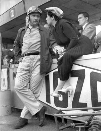 PAL World champion racing driver Juan Manuel Fangio kidnapped from hotel in Havana by armed cuban rebels February 24th 1958 Picture: Fangio and his wife at Silverstone 1954 Great Britain  Copyright: xTopFotox 0024226
