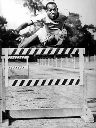 Hurdles Original Caption Harrison Dillard, the ebony streak from Baldwin Wallace College, who skimmed the 120 yard high hurdles, winning the world record. Here is he training for the Olympics. 30th April 1948 Great Britain  Copyright: xTopFotox 0091425