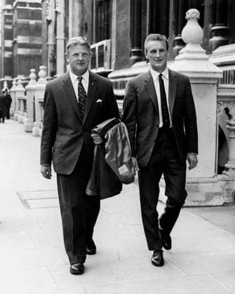 George Eastham George Eastham, right, seen with Professional Footballers Association Secretary, Cliff Lloyd. Eastham lost his court case - he was suing the Football League, the Football Association, and his former club, Newcastle United for loss of employment during a contract dispute. 4th July 1963 Great Britain  Copyright: xTopFotox 0530256