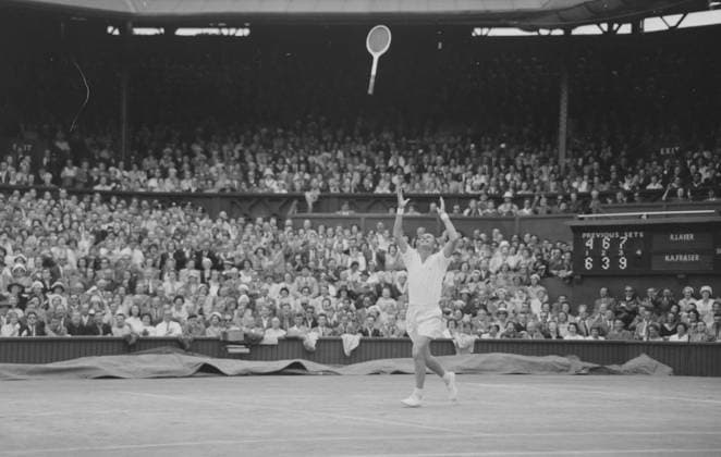 FRASER NEALE - TENNIS AT WIMBLEDON 1 JULY 1960  Copyright: xTopFotox IPU396300