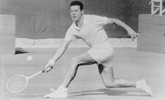 TENNIS IN ROME - NICOLA PIETRANGELI IN ACTION - DAVIS CUP ACTION 16 OCTOBER 1961  Copyright: xTopFotox IPU422775