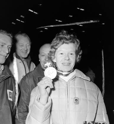 WINTER OLYMPICS GAMES Speed skating, Eisschnelllauf 500 METRE RUSSIAS LIDIA SKOBLIKOVA WITH GOLD MEDAL ; 1 FEBRUARY 1964  Copyright: xTopFotox IPU470863