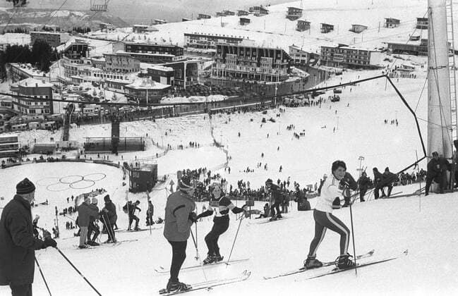 Special Slalom Winter Olympics A general view of the Chamrousse Olympic station during the ladies special slalom event . 14th February 1968 France  Copyright: xTopFotox UPI550727
