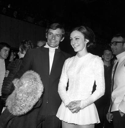 Happy Gold Medallist Happy Gold Medallist Happy Gold Medallist pictured during the closing ceremony of the 10th Winter Olympic Games, Olympische Spiele, Olympia, OS are France s super skier and triple gold medallist Jean Claude Killy and pretty American Skater Peggy Fleming , who won gold in the Figure skating, Eiskunstlauf 19th February 1968 France  Copyright: xTopFotox UPI551012