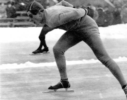 Germans Sole Skater Winter Olympics in Oslo 1952 Theo Meding of Germany in the 10 , 000 meters at Bislett Stadium 20th February 1958 Norway  Copyright: xTopFotox UPI59942