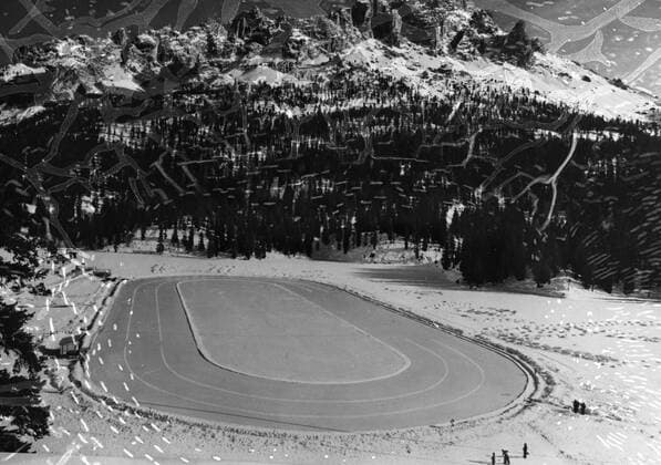 Preparations for Winter Preparations for the 1956 Winter Olympic Games The Winter games, Winterspiele,Spiele, Summer games which will be held in Italy next year , the preparations for which are nearing completion , are to be situated in the Italian mountains near Cortina . The venue was chosen for it s easy access by road and rail. A general view of the Speed skating, Eisschnelllauf circuit at Cortina , on Lake Misurina 15th June 1956 Italy  Copyright: xTopFotox UPI94792