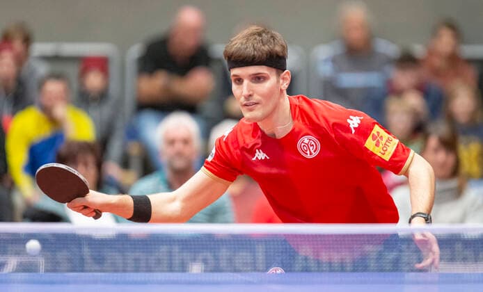 22.12.2022, xomx Tischtennis Bundesliga TTC RhönSprudel Fulda-Maberzell - 1. FSV Mainz 05 Bild: Spiel !: Quadri Aruna - Luka Mladenovic