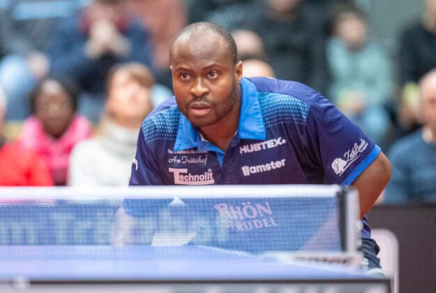 22.12.2022, xomx Tischtennis Bundesliga TTC RhönSprudel Fulda-Maberzell - 1. FSV Mainz 05 Bild: Spiel !: Quadri Aruna - Luka Mladenovic