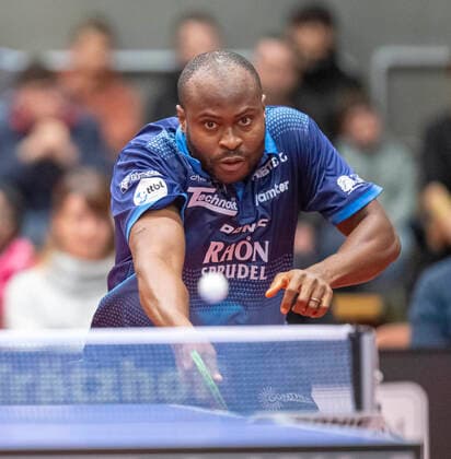 22.12.2022, xomx Tischtennis Bundesliga TTC RhönSprudel Fulda-Maberzell - 1. FSV Mainz 05 Bild: Spiel !: Quadri Aruna - Luka Mladenovic