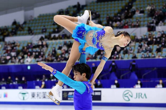 Sport Themen der Woche KW51 Sport Bilder des Tages Haruna Murakami & Sumitada Moriguchi, DECEMBER 23, 2022 - Figure skating, Eiskunstlauf : Japan Figure Skating Championships 2022 Pairs Short Program at Towa Pharmaceutical RACTAB Dome, Osaka, Japan. Noxthirdxpartyxsales  (206904518)