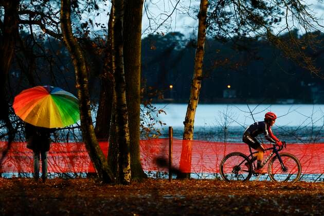 Bilder des Jahres 2022, Sport 12 Dezember Sport Themen der Woche KW51 Sport Bilder des Tages MOL, BELGIUM - DECEMBER 23 : Illustration picture pictured during the Exact Cross Mol, also known as the Zilvermeercross, at the recreational park Zilvermeer on December 23, 2022 in Mol, Belgium, 23 12 2022 ( Exact Cross 2022 - Zilvermeer Mol PhotoNews Panoramic 
