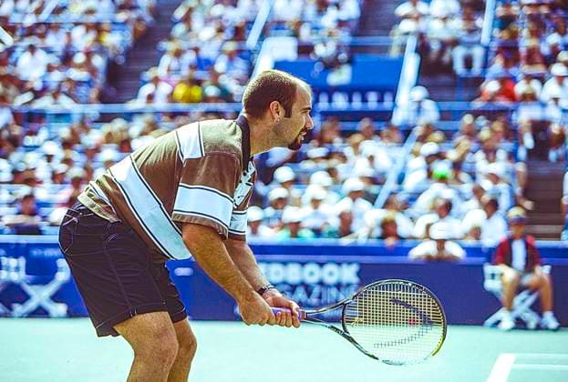 RECORD DATE NOT STATED TENNIS Andre Agassi (USA) 1995 US Open Tennis Andre Agassi (USA) competing at the 1995 US Open Tennis. New York USTA National Tennis Center New York United States Copyright: xStevenxE.xSutton DUOMO PCNx TN0302 106025