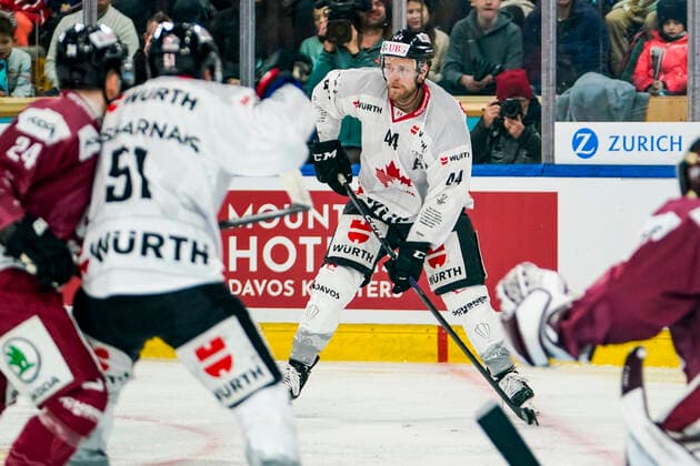 DAVOS, SWITZERLAND - DECEMBER 26: Kevin Connauton of Team Canada in action during the match between HC Sparta Praha and Team Canada at Hockey Club Davos on December 26, 2022 in Davos, Switzerland. Davos Graubunden Switzerland Copyright: xJustPictures.ch JarixPestelaccix