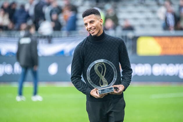 Azz-Eddine Ounahi (Angers SCO) FOOTBALL : Angers SCO vs FC Lorient - Ligue 1 - Journee 17 - 01 01 2023 BaptisteAutissier Panoramic 