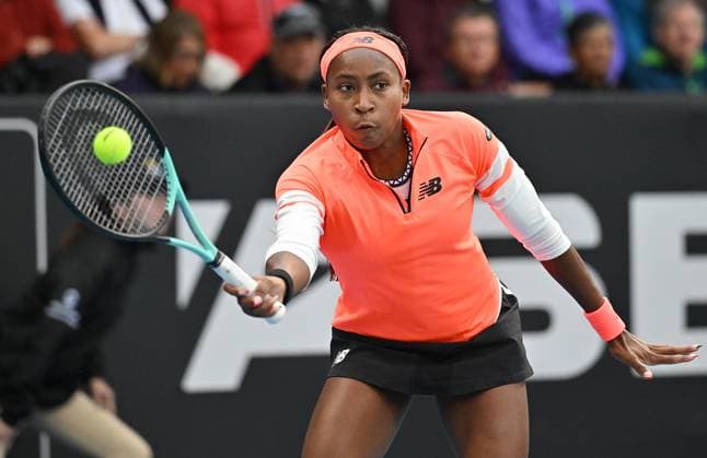 3rd January 2022: Auckland, New Zealand: USA s Coco Gauff during play on Day 2 of the women s ASB Classic at the ASB Tennis Arena,  ActionPlus12464307 AndrewxCornaga