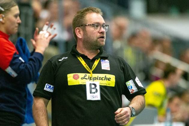 Steffen Birkner (HSG Blomberg-Lippe, Trainer) GER, HSG Blomberg-Lippe vs. Borussia Dortmund, Handball, 1. Bundesliga Frauen, 11. Spieltag, Spielzeit 2022 2023, 04.01.2023 GER, HSG Blomberg-Lippe vs. Borussia Dortmund, Handball, 1. Bundesliga Frauen, 11. Spieltag, Spielzeit 2022 2023, 04.01.2023 Blomberg Copyright: xEibner-Pressefotox xJanxStrohdiekx EP_JSK