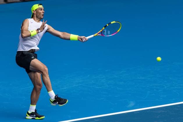 TENNIS AUSTRALIAN OPEN PRACTICE, Rafael Nadal of Spain in action during an Australian Open practice session at Melbourne Park in Melbourne, Thursday, January 5, 2023. ( NO ARCHIVING, EDITORIAL USE ONLY, NO USE IN BOOKS WITHOUT CONSENT MELBOURNE VIC AUSTRALIA  Copyright: xDIEGOxFEDELEx 20230105001748918228