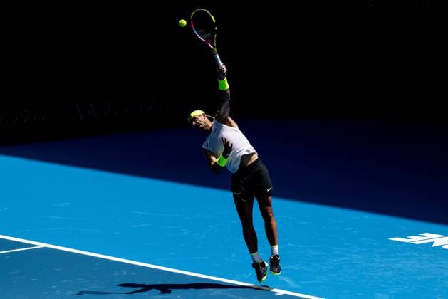 TENNIS AUSTRALIAN OPEN PRACTICE, Rafael Nadal of Spain in action during an Australian Open practice session at Melbourne Park in Melbourne, Thursday, January 5, 2023. ( NO ARCHIVING, EDITORIAL USE ONLY, NO USE IN BOOKS WITHOUT CONSENT MELBOURNE VIC AUSTRALIA  Copyright: xDIEGOxFEDELEx 20230105001748918474