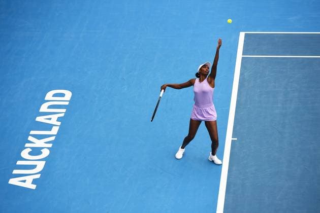 5th January 2022: Auckland, New Zealand: Venus Williams of USA during play on Day 4 of the 2023 Womens s ASB Classic. ASB Tennis Centre, Auckland, New Zealand.  ActionPlus12464876 ChrisxSymes