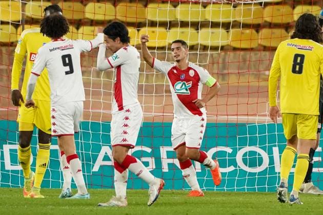 joie - Wissam Ben Yedder (AS Monaco) FOOTBALL : AS Monaco vs Rodez - 32eme de finale de Coupe de France - Monaco - 07 01 2023 NorbertScanella Panoramic 