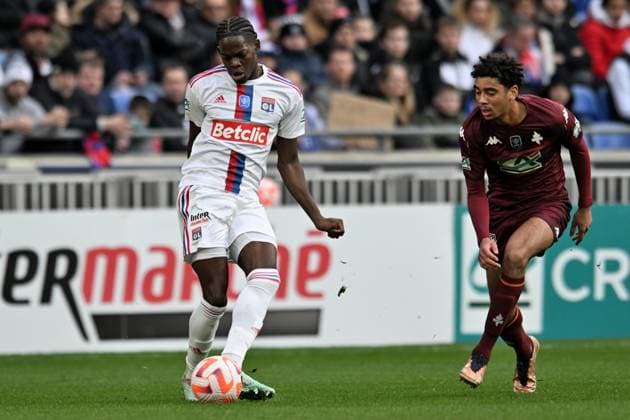Castello Lukeba (lyon) FOOTBALL: Olympique Lyonnais vs FC Metz - 32e Coupe de France - 07 01 2023 FredericChambert Panoramic 