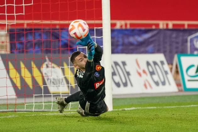 ArrÃªt de Sebastien Cibois (Rodez) FOOTBALL : AS Monaco vs Rodez - 32eme de finale de Coupe de France - Monaco - 07 01 2023 NorbertScanella Panoramic 