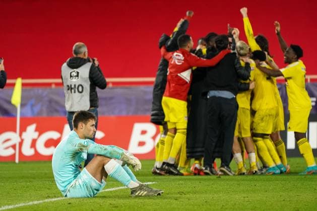 deception - Thomas Didillon (AS Monaco) FOOTBALL : AS Monaco vs Rodez - 32eme de finale de Coupe de France - Monaco - 07 01 2023 NorbertScanella Panoramic 