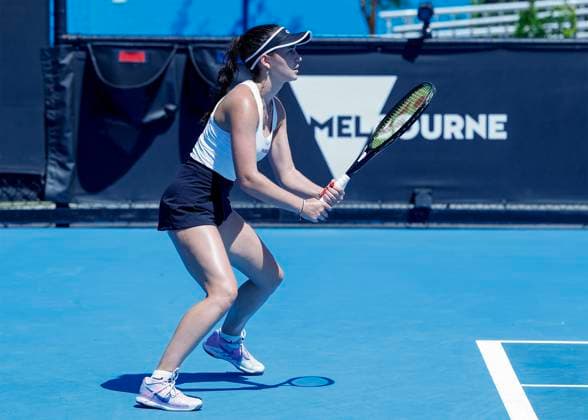 Eva Lys, Australian Open 2023, Qualifikation in Melbourne, Victoria, Australia. Copyright: xJuergenxHasenkopfx