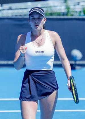 Eva Lys macht die Faust und jubelt,Jubel,Freude,Emotion, Australian Open 2023, Qualifikation in Melbourne, Victoria, Australia. Copyright: xJuergenxHasenkopfx