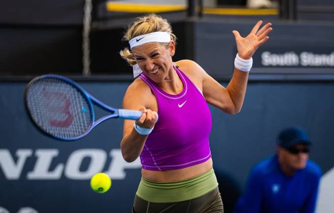 January 10, 2023, ADELAIDE, AUSTRALIA: Victoria Azarenka of Belarus in action during the first round of the 2023 Adelaide International 2 WTA, Tennis Damen 500 tennis tournament ADELAIDE AUSTRALIA - ZUMAa181 20230110_zaa_a181_033 Copyright: xRobxPrangex