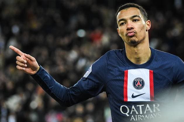 January 11, 2023, Paris, France, France: Hugo EKITIKE of PSG celebrates his goal during the Ligue 1 match between Paris Saint-Germain (PSG) and Angers SCO at Parc des Princes Stadium on January 11, 2023 in Paris, France. Paris France - ZUMAm308 20230111_zsp_m308_002 Copyright: xMatthieuxMirvillex