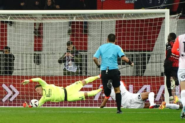 Jonas Omlin (Montpellier) FOOTBALL : OGC Nice vs Montpellier - Ligue 1 Ubereats - Nice - 11 01 2023 NorbertScanella Panoramic 
