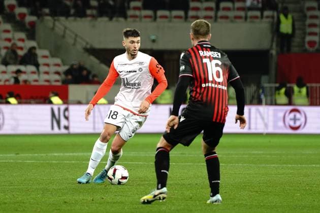 LÃ o Leroy (Montpellier) FOOTBALL : OGC Nice vs Montpellier - Ligue 1 Ubereats - Nice - 11 01 2023 NorbertScanella Panoramic 
