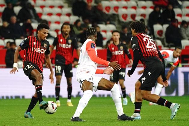 Hicham Boudaoui (OGC Nice) FOOTBALL : OGC Nice vs Montpellier - Ligue 1 Ubereats - Nice - 11 01 2023 NorbertScanella Panoramic 