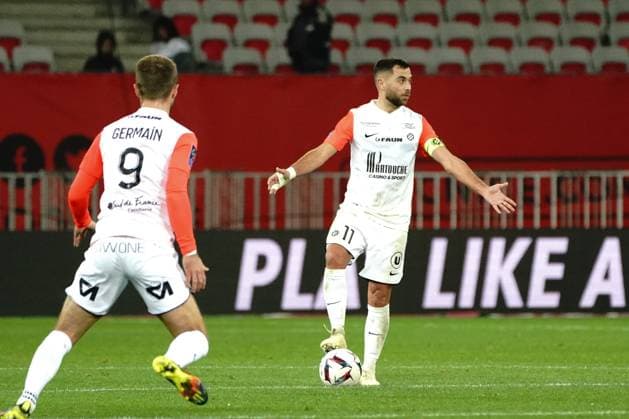TÃ ji Savanier (Montpellier) FOOTBALL : OGC Nice vs Montpellier - Ligue 1 Ubereats - Nice - 11 01 2023 NorbertScanella Panoramic 